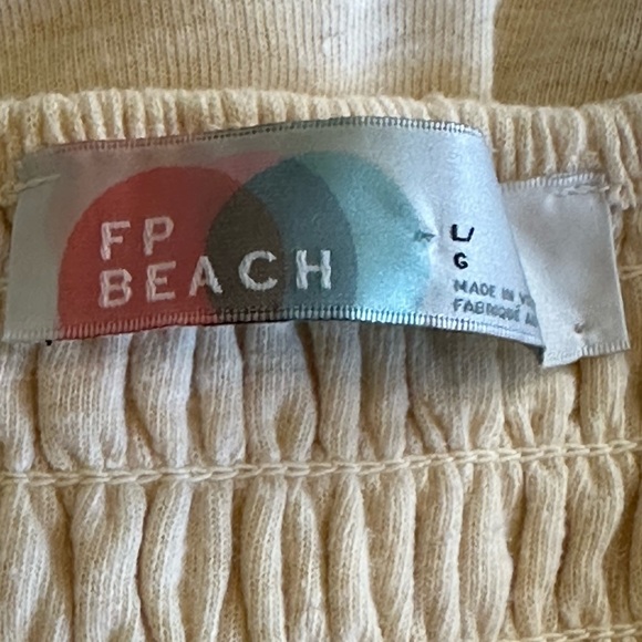 FP Beach | Homecoming Linen Blend Jumpsuit Extra Wide Leg, Cream - Picture 6 of 7